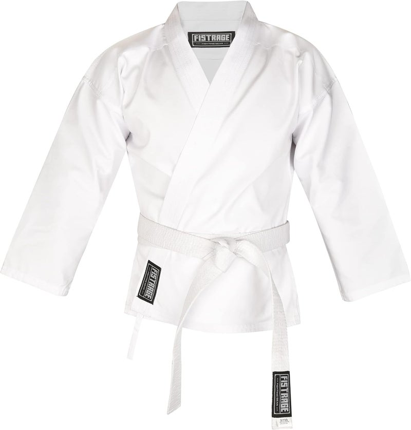 FISTRAGE FR FISTRAGE Karate Gi 8 oz Lightweight Uniform with Belt Soft Poly Cotton Blend Fabric for Martial Arts Beginner Training Suit - Image 3